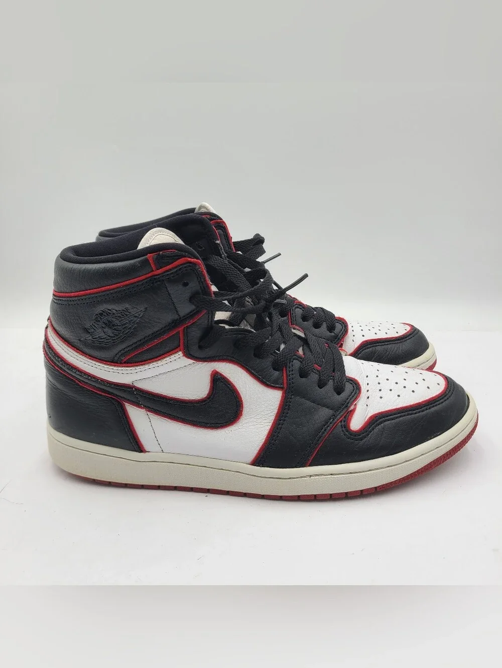 B38 Nike Air Jordan 1 Retro High OG Bloodline 2019 Black Red Sz 12 555088-062
